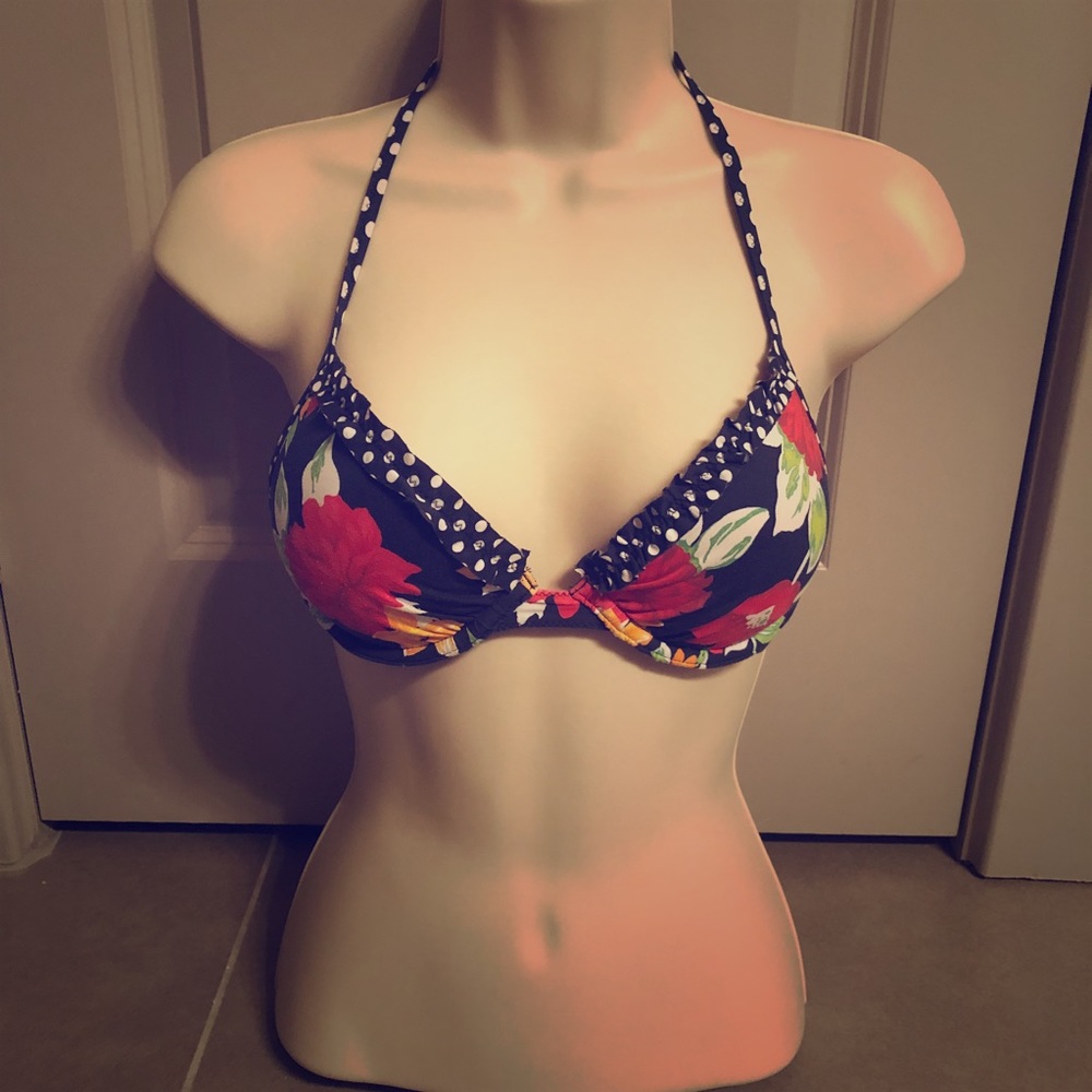 Navy floral bikini top - Hollister